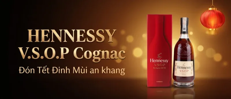 Banner Hennessy VSOP Cognac quà Tết 2027 đón xuân an khang — Shop Rượu Thủ Đức Đỗ Mai